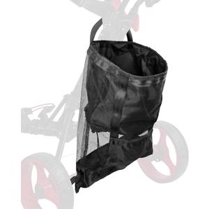 Golf Push Cart Accessories Mesh Storage Bag, 3 Wheel Push-Pull Golf Cart Backside Extension Storage Net Organizer for Universal Golf Push Cart Accessory