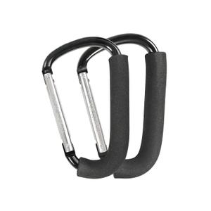 Stroller Hooks, 6.3" Large Stroller Clip, 2 Pack Stroller Hooks for Hanging Bags and Shopping, Stroller Accessories for Mommy, Large Carabiner