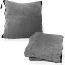 Travel Blanket & Pillow - Premium Plush Soft 2 in 1 Airplane Blanket Zip Bag | for Long Car Rides, Road Trips, Hospitals, Airplane Travel, etc.