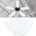 Kittmip 5 Pack Replacement Fan Blades for 52" Ceiling Fan Waterproof Blades Replacement for Broken Substitution Replacing Summer(White, 52")
