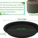 12 Pack 12 Inch Round Plant Saucers for Less 10 Inch Pot Indoors Outdoors Plant Trays for Pots Planter Saucer Plastic Drip Tray Planter Water Tray (Black, 12"(12pcs))
