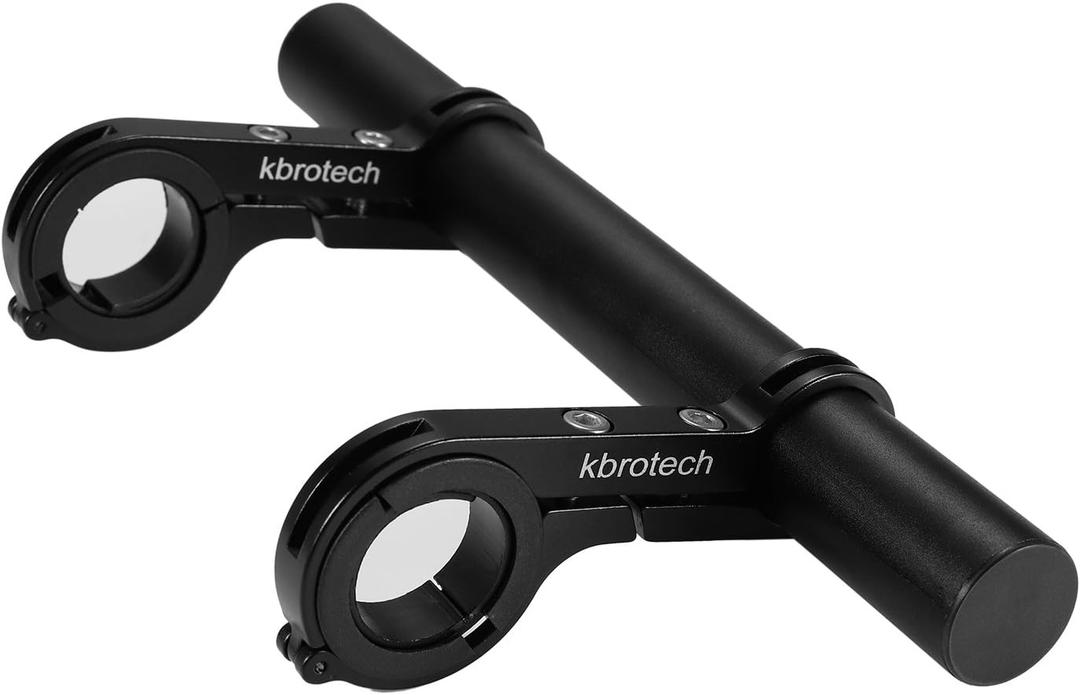 Bike Handlebar Extender Double Handlebar Extension Carbon Fiber Mount Holder with Aluminum Alloy Bracket Space Saver
