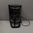BLACK+DECKER 12-Cup Digital Coffee Maker, Programmable, Washable Basket Filter, Sneak-A-Cup, Auto Brew, Water Window, Keep Hot Plate, Black