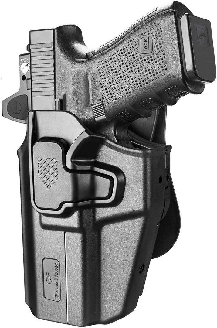 Universal OWB Holster for Glock/S&W/Sig/Springfield/CZ/Beretta/Taurus/Canik/FN/ 1911/Walther, Fits 100+ Pistols for Full Size & Compact Pistols, Index Finger Release, Adjustable Cant, Right/Left