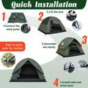 Tents for Camping 2/3 Person with Rainfly - Camping Tent Waterproof Windproof Easy Setup, Portable Double Layer Outdoor Dome Tent, Backpacking Tents for Adventure Backyard Hiking