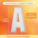 3FT Large Marquee Letters Mosaic Balloon Frame Pre-cut Foam Board Marquee Light Up Letters A for Birthday Party Decorations,Wedding,Baby Shower DIY Party Supplies (Letter A)