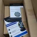 Elama Lightweight Dinnerware Set, 12 Piece, White and Light Blue