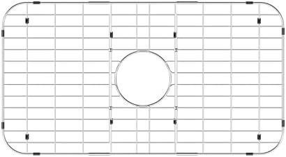 iPEGTOP Sink Bottom Grid, Stainless Steel Sink Protector 28"x 15" Centered Drain Hole with Corner Radius 1-1/2", Sink Grate for Bottom of Kitchen Single Sink Bowl with Hole Cover - Amazon.com