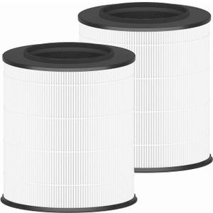 12030 True HEPA Filter Replacement, Compatible with Clorox Medium Room Air Purifier 11030 & 11031,1,000 Sq. Ft. Capacity, 2Pack