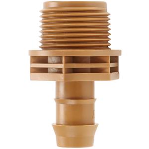 12 Pieces 3/4 Inch PVC to 1/2 Inch Drip Irrigation Adapter Fittings, 3/4" Male Pipe Thread(MPT) x 1/2" Drip Line Barbed Coupling Connectors 3/4-in PVC to 1/2-in Poly Tubing Adapter