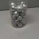 Lulu Home Christmas Ball Ornaments, 34 Ct 1.57" Pre-Strung Hanging Ornament Decorations, Xmas Shatterproof Plastic Balls for Holiday Party Wreath Garlands Trees, Silver