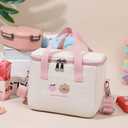 Dreamfocus Cute Insulated Lunch Bag for Girls, Large Capacity, Handle and Strap, Kawaii Lunch Box for Kids Teen Women Work School Gifts