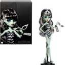 Monster High x Barbie Frankie Stein Doll with Original Barbie-Inspired Swimsuit and Solo in The Spotlight Black Evening Dress and Accessories