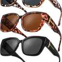 JATEBI 3 Pack Oversized Over Glasses Sunglasses for Women Men Polarized Fit Over Sun Glasses UV400 Protection
