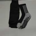 KMOLY 1 Set Kids Grip Soccer Socks and Shin Guard Sleeves for Age 7-14 Youth Boys Children Football Basketball Training
