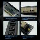 15883323 Front Driver Side Door Lock and Power Window Switch with Black Bezel Cover for Chevy Avalanche Silverado Suburban Tahoe Cadillac Escalade GMC Yukon Sierra Yukon XL 2003-2008 901-075