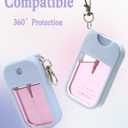 2 x Silicone Case Compatible with Touchland Hand Sanitizer Spray 1 FL. OZ./30 mL, Stylish Hand Sanitizer Mist Accessory with Portable Keychain (White, 1 Pack)