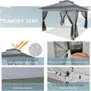 COBIZI 12x12 FT Pop up Gazebo on Clearance Outdoor pop up Canopy Tent,carpas para Patio, Shelter Tents with Netting & Portable Carry Bag, Patio Gazebos for Camping, Garden & Lawn, Darkgrey(Upgraded)