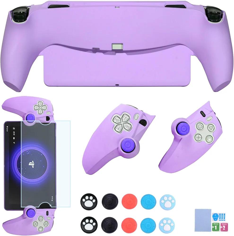 EIELST Designed for Sony Playstation Portal Remote Player Case - [10 FT Military Grade Drop Protection] [with PS5 Portal Screen Protector] Protective Shell Cover Case for PS Portal - Purple