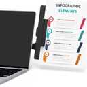 HAUTOCO Monitor Mount Document Clip, Document Holder for Typing Clips to Laptops & Monitors, Adjustable Removable Stand, Adhesive Mounts Left or Right, Holds Up to 20 Sheets for Recipes, Study, Office