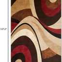 Home Dynamix Tribeca Slade Modern Area Rug, Abstract Brown/Red 7'10"x10'6"