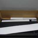 48-Inch Carbon Fiber Black Gaming Desk with LED Lights, Power Outlet, Printer Shelves, Reversible Design & Monitor Shelf