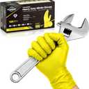 TitanFlex Heavy Duty Industrial Nitrile Gloves with Raised Diamond Texture, 6-mil, Latex Free (Yellow)