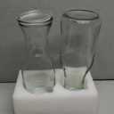 4PSC Glass Carafe with Lid, Premium Clear Water Pitcher Carafe 1 Liter Juice Containers with Lids for Brunch Cold Warm Water Beverage Iced Tea Lemonade, BPA Free Shatter Proof (4)