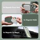GONEZ Magnetic for iPhone 14 Pro Case, [Compatible with MagSafe] Anti-Scratch Microfiber Lining & Screen Protector, Shockproof Slim Phone Silicone Cover 6.1 inch, Calke Green