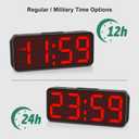 Peakeep Small Battery Powered Digital Alarm Clocks for Bedrooms Bedside, Cordless Tiny Travel Portable Desk Clock, Large Numbers Auto Dimmable, LED Display 4 Dimmers, 5 Alarm Volumes