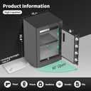 KAPUCI Touchscreen Biometric Fingerprint Safe Box,Full Soft Package Interior with Private Inner Door Digital Heavy Personal Private Cabinet Home Safes,Suitable for Home, Office, Bedroom(Grey) (2.7 Cuft/Fingerprint/Grey)