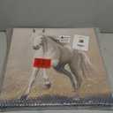 Stupell Industries Galloping Horse White Stallion Canvas Wall Art, Design by Ziwei Li (17L" x 17W")