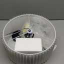 3-Light Semi Flush Mount Ceiling Lights Fixture 16 Inch Drum Light Fixture Drum Ceiling Lights with Pleated Fabric Shade Black Close to Light Fixtures for Hallway Living Room