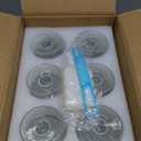 12Pcs Vintage Ribbed Wine Glasses, 6.8 oz Origami Style Goblet Glasses, Clear Short Stem Water Goblets, Cocktail Glasses Glassware for Iced Tea, Beer, Juice, Whiskey, Party