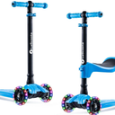 LaScoota 2-in-1 Kids Kick Scooter for Boys & Girls with Seat
Adjustable Height Handlebars and Removable Seat, 3 LED Lighted Wheels and Anti-Slip Deck, for Aged 3-12 and up to 100 Lbs