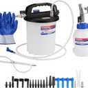 WORKPRO 3L Vacuum Brake Bleeder Kit, Pneumatic Brake Bleeder for One Person, with 1L Brake Fluid Refill Bottle, 22 Adapters, Air Coupler & Gloves, Brake Bleeding Tool for Various Vehicles, Motorcycles