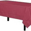 Crown Burgundy Plastic Table Cover 54" x 108"