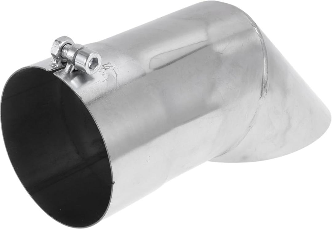 Motoforti 3.5" ID Inlet Turn Down Exhaust Tip T304 Stainless Steel Surface Polishing Mandrel Bend Elbow Tube 9.1" Overall Length Suitalbe for 3.5" OD Tailpipes