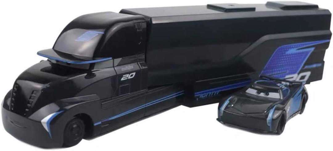Movie Cars 2 3 Jackson Storm Hauler & Jackson Storm Hauler Racer Speed 2PCS Vehicles  McQueen Jackson Storm Cruz Ramirez Vehicles (Hauler Jackson Set)