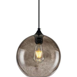 Kitchen Island Pendant Light Modern Globe Hand Blown Glass Ceiling Hanging Lights fixtures for Living Dining Room Bedroom, 9.8 Inches Diameter, 49.9 Inches Height