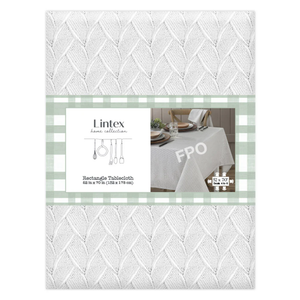 Lintex Home Collection Rectangle Anais Tablecloth - White 60x84 In