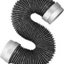 8FT Dryer Vent Hose 4 Inch, Flexible Aluminum Dryer Duct with Rubber Seal Connectors, Insulated Dryer Exhaust Hose Vent Pipe for Tight Spaces, Easy-Install Dryer Vent Connector Kit