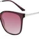 DUCO Oversized Polarized Sunglasses for Women, Trendy Mirrored Shades Retro Square Light Weight UV400 Sun Glasses W016