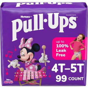 Pull-Ups Girls' Potty Training Pants, Size 4T-5T Training Underwear (38-50 lbs), 99 Count (3 Packs of 33)