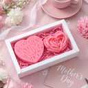 2 x 2 Pack Mothers Day Gifts for Mom Floral Heart Soap Set from Daughter Son Spa Gift Basket Flower Soap with Natural Ingredients, Self Care Package Birthday Gift for Women