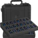 Miniature Storage Figure Case, Miniature Sturdy Hard Case TORIBIO 48 Slot Figurine Carrying Compatible with D&D DND Minis and More