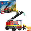 LEGO City Fire Ladder Truck Toddler Toy - Fire Truck Toy with 2 Firefighter Minifigures, Digital Guide for Boys and Girls, Ages 4+ - Learning, Educational Toy for Preschool - 60463