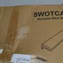 SWOTCATER Concession Folding Shelf 36" x 12", Stainless Steel Drop Down Folding Serving Food Shelf, Wall Mount Shelving for Concession Windows