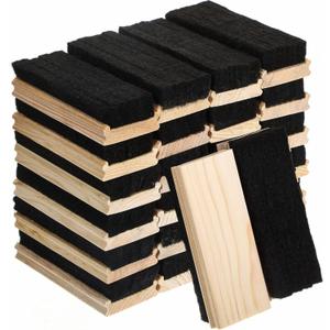 Marspark Felt Style Erasers, Cleaner Dusters Felt Chalkboard Eraser for Kids Wood Chalk Eraser for Chalkboard Cleaners Dusters for Markers White Black Boards Paint School Students Teachers(24 Pieces)