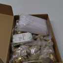 25 Sets Bridal Shower Tea Party Favor for Guest Leaf Tea Spoon Heart Shape Infuser Ball for Loose with Thank You Card Organza Bag Wedding Souvenir Gift(Gold)